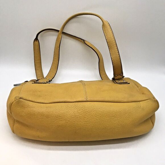 Vintage Fossil Mustard  Pebbled Leather Shoulder Bag with Key ZB9961 Authentic - Picture 5 of 11